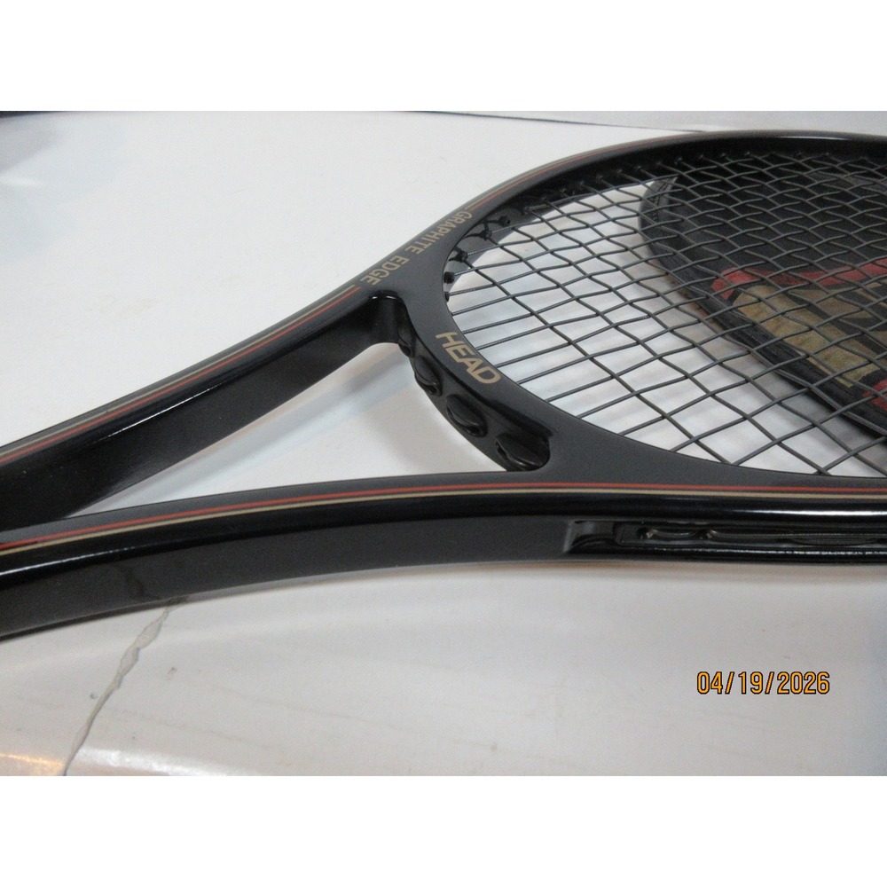 AMF Head 4-3/8 L Graphite Edge Tennis Racquet Midsize Black Vintage W/Cover 3101 - Picture 6 of 8